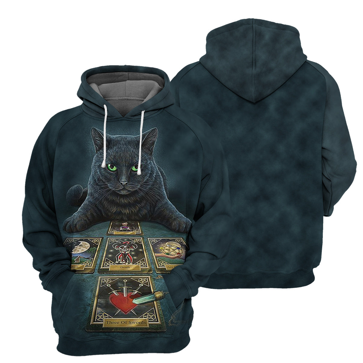Wicca Black Cat Unique All Over Print T-Shirt Hoodie Gift Ideas