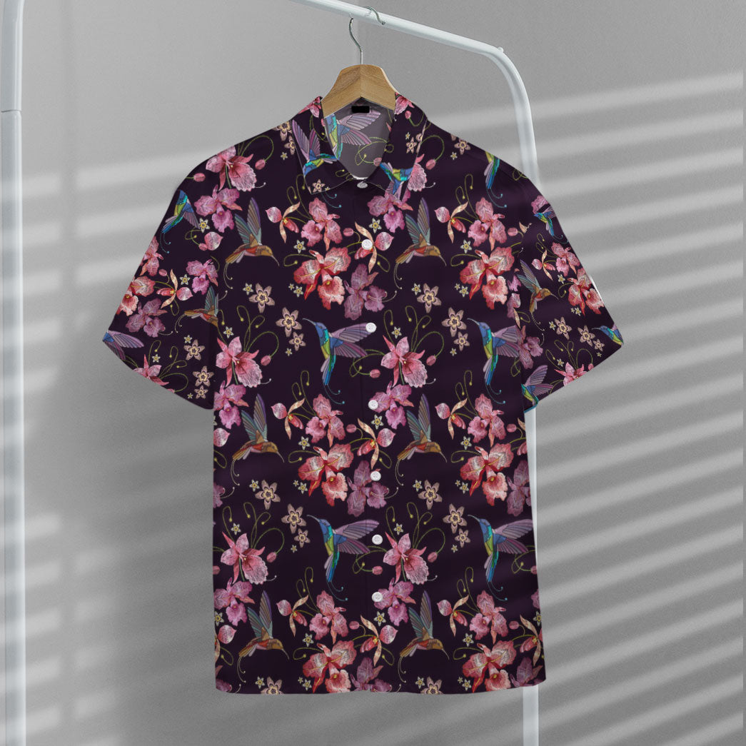 Wild Hummingbird Tea Party Custom Hawaii Shirt