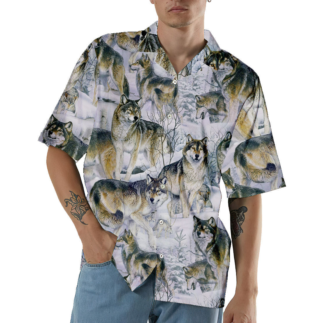 Wolf Custom Hawaii Shirt 3