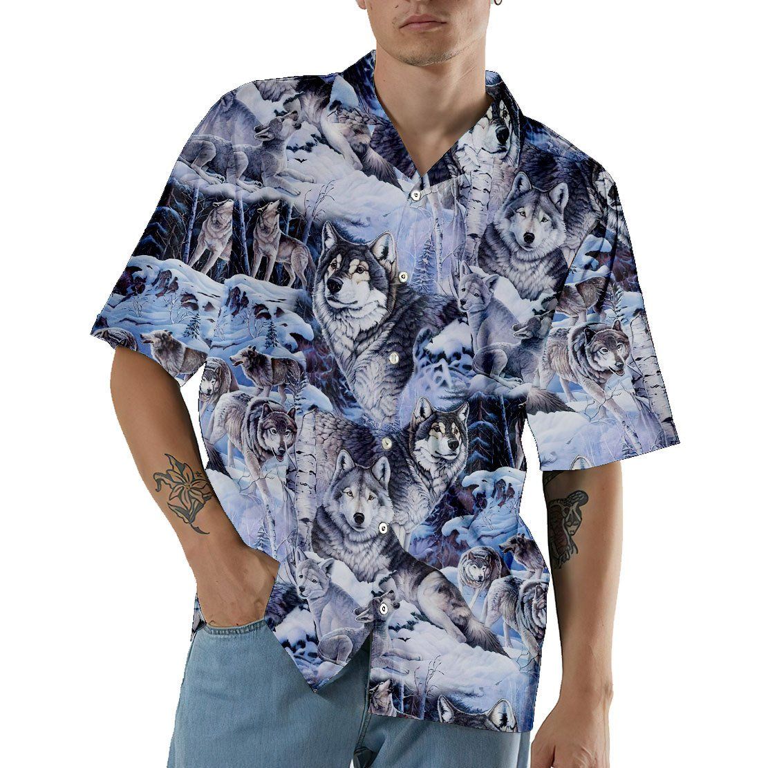 Wolf Hawaii Shirt - Vintage Aloha Shirt 3