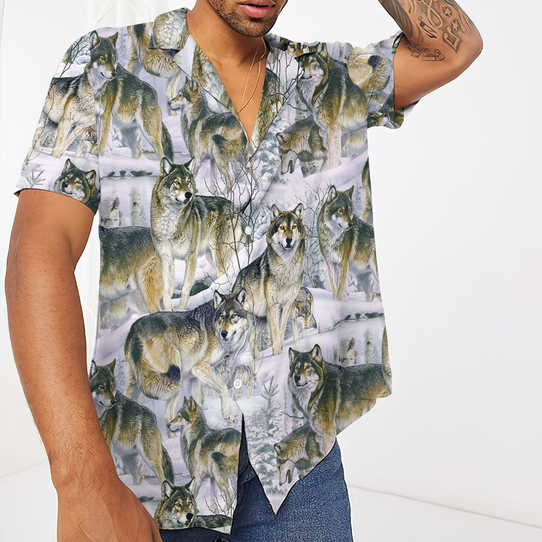 Wolf Custom Hawaii Shirt 5