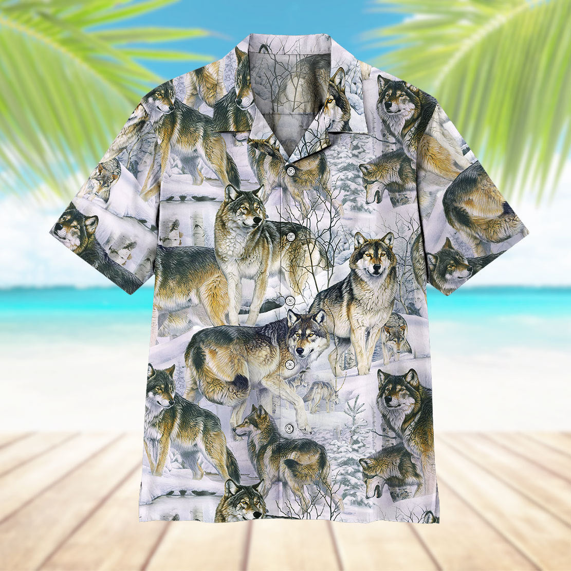 Wolf Custom Hawaii Shirt 9