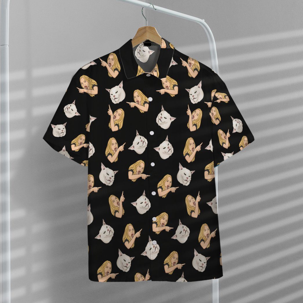 Woman Yelling At A Cat Custom Hawaii Shirt