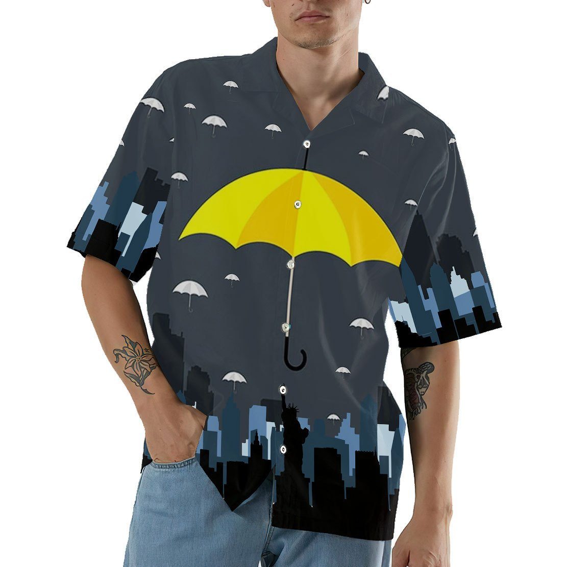Yellow Umbrella Hawaii Shirt 3