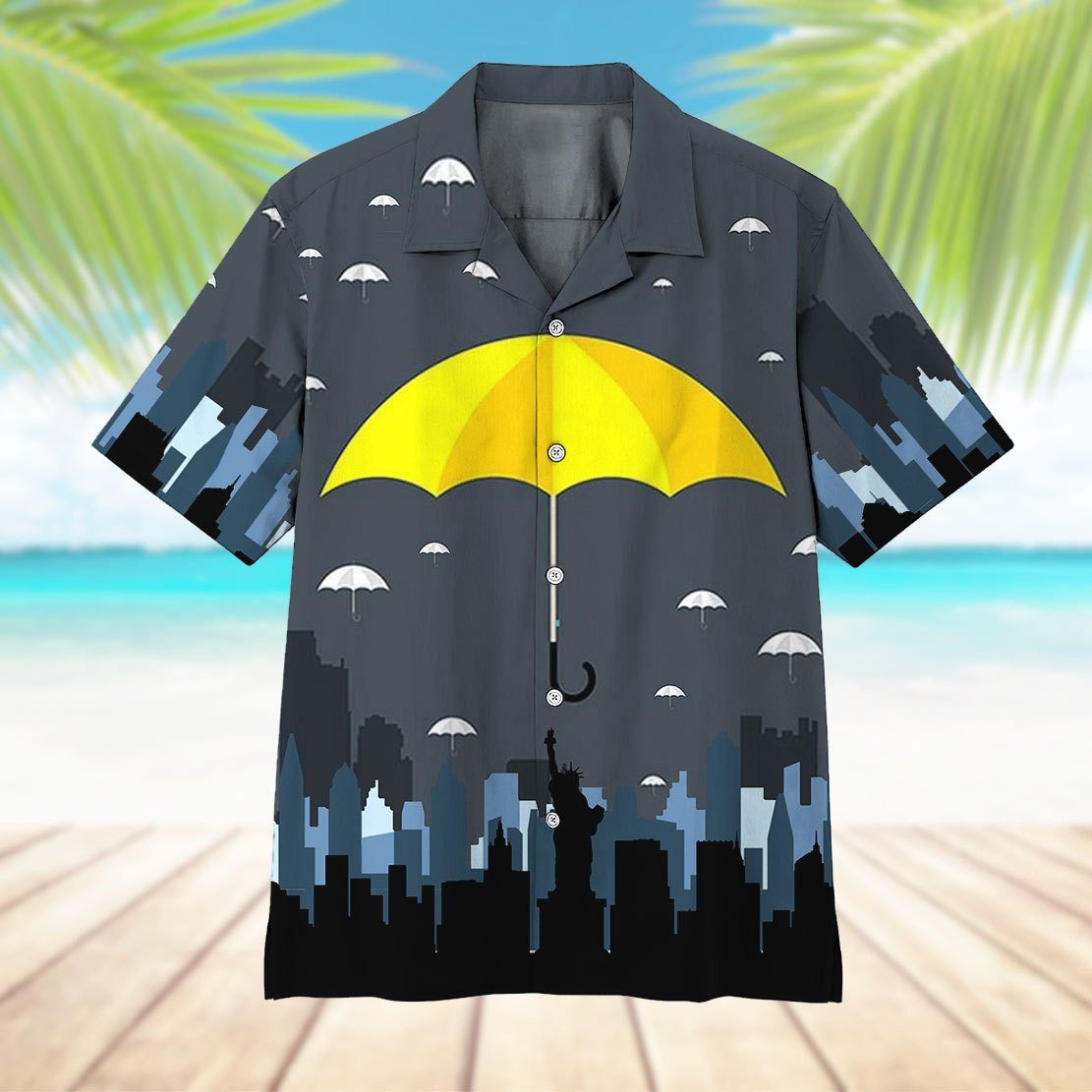 Yellow Umbrella Hawaii Shirt 11