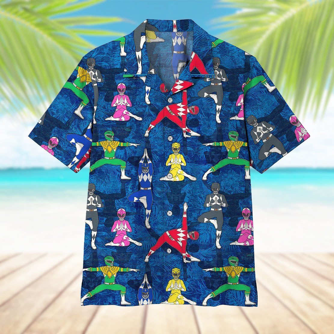 Yoga Mighty Morphin Power Ranger Hawaii Shirt 13