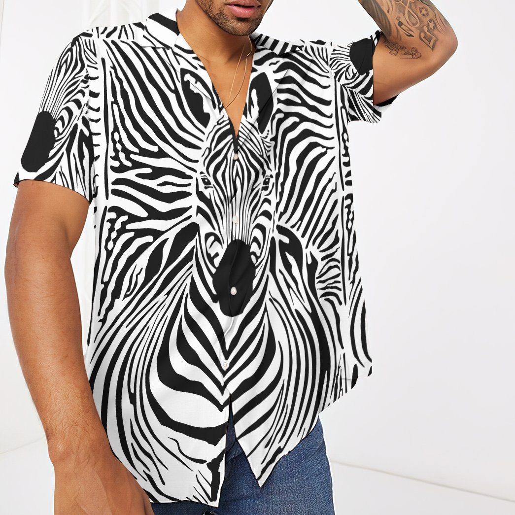 Zebra Custom Hawaii Shirt 5