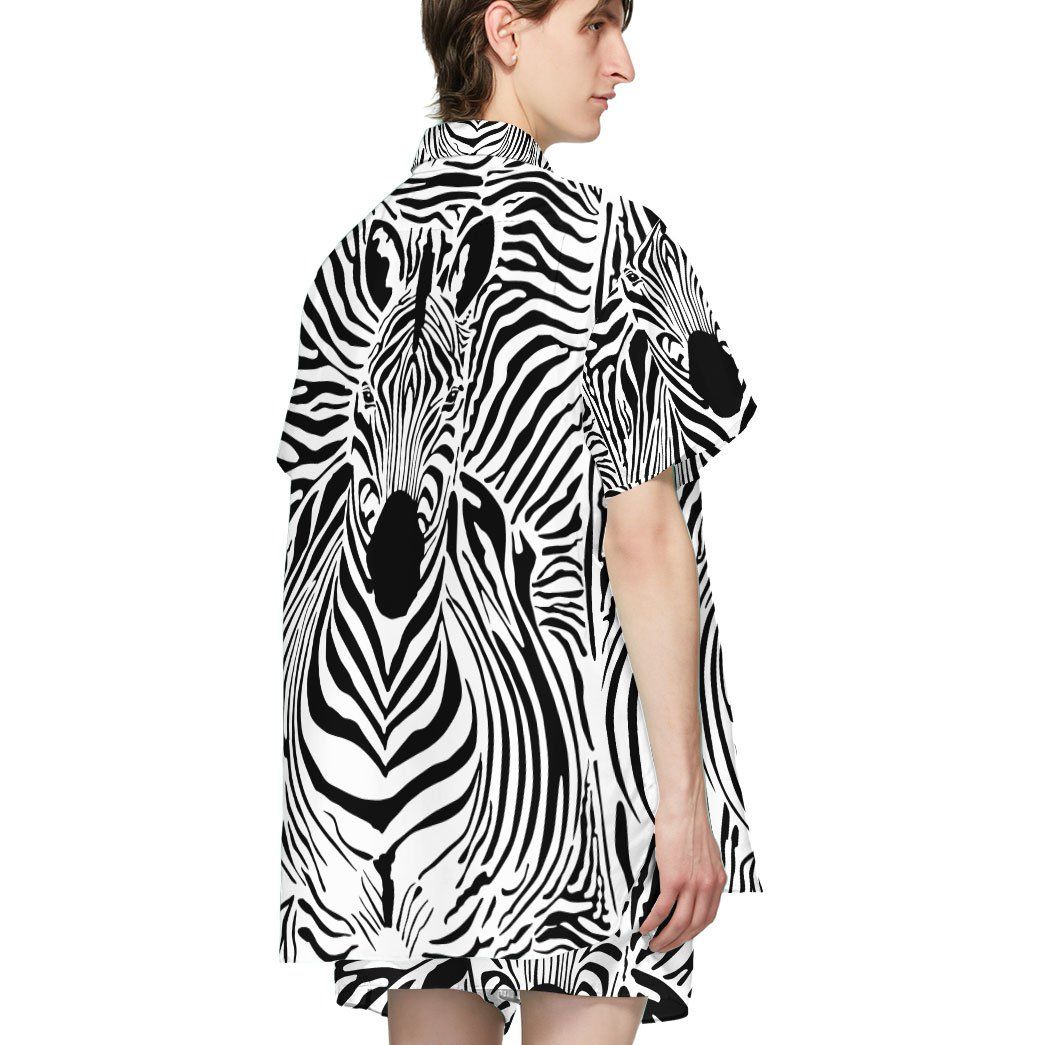 Zebra Custom Hawaii Shirt 3