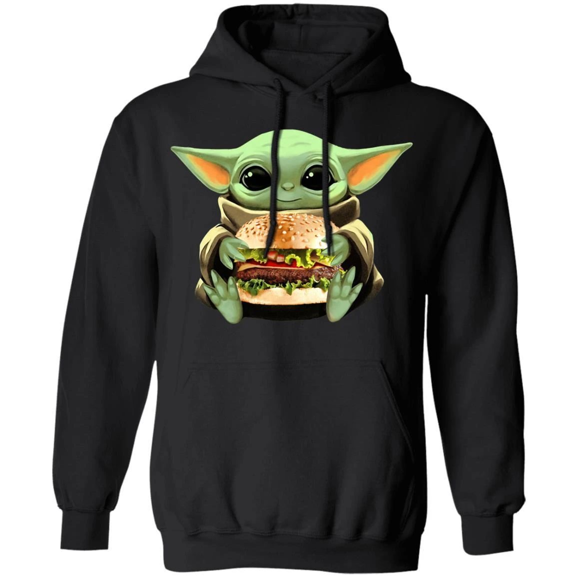 Baby Yoda Hug Burger Hoodie Baby Yoda Hoodie For Fans