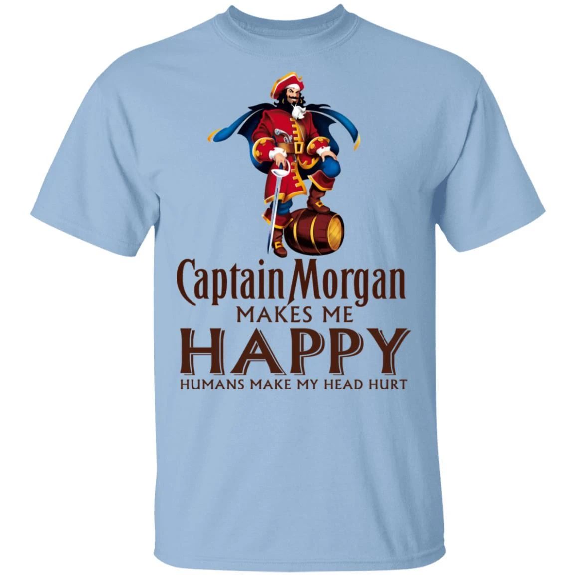 Captain Morgan Makes Me Happy T-shirt Rum Tee 1