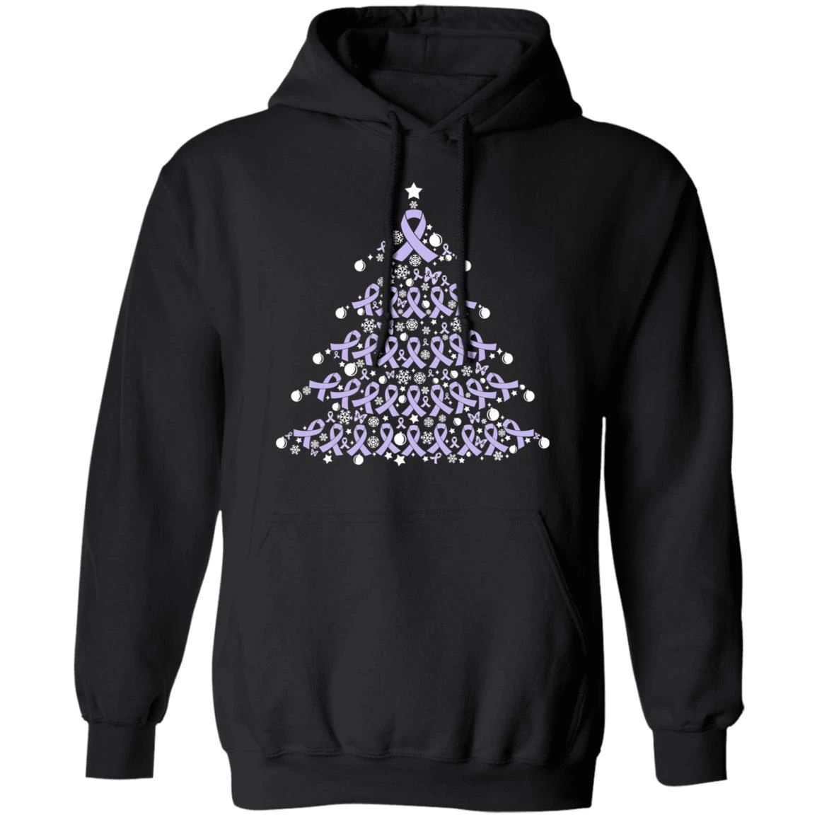 Christmas Hoodie Cancers Awareness Xmas Tree Hoodie