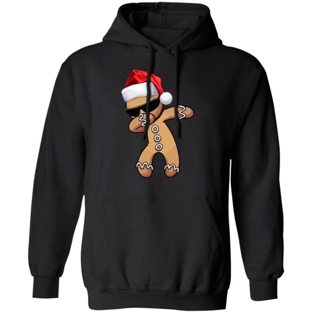 Christmas Hoodie Dabbing Gingerbread Man Funny Xmas Gift Shirt