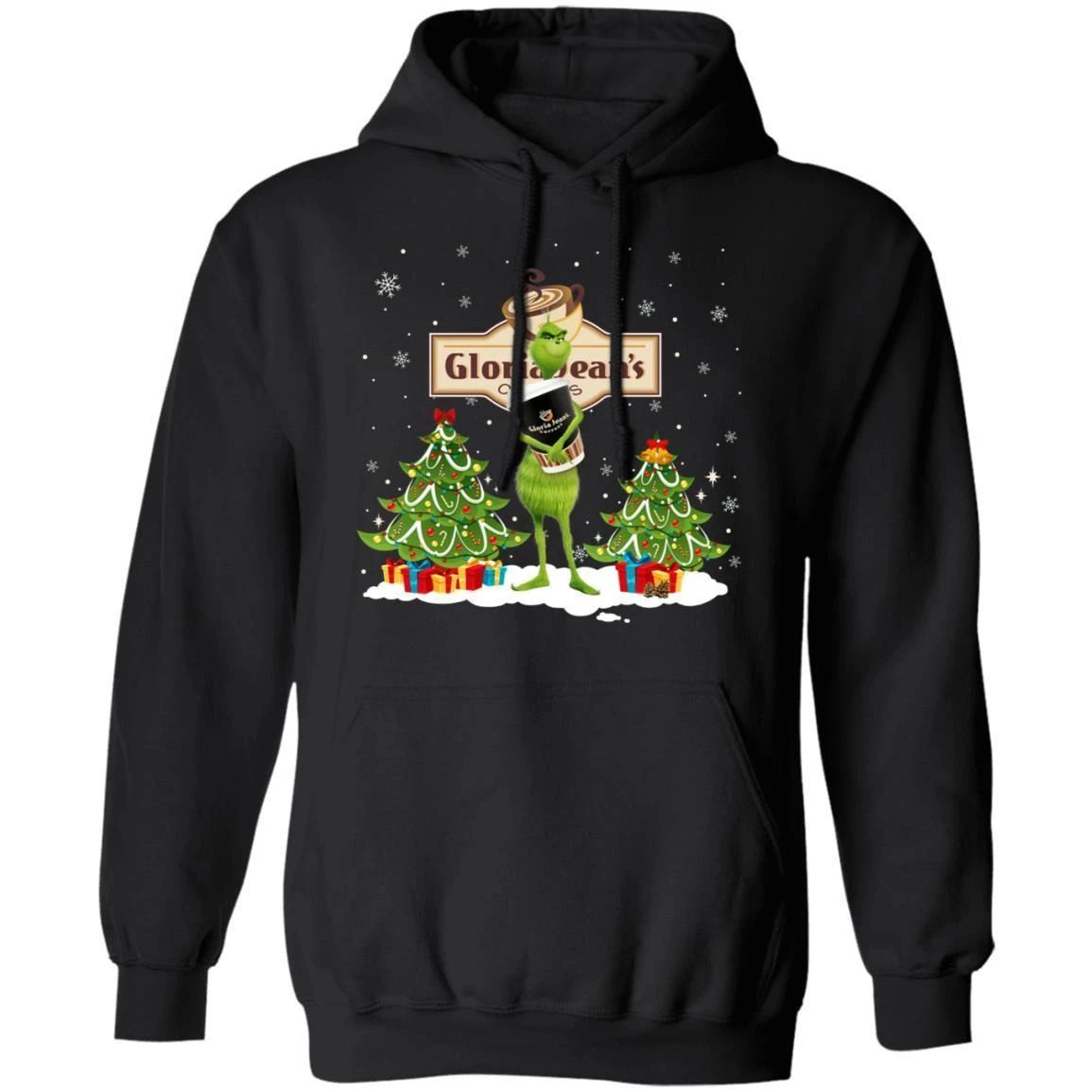 Christmas Hoodie Grinch Holding Gloria Jean’s Coffee Xmas Hoodie