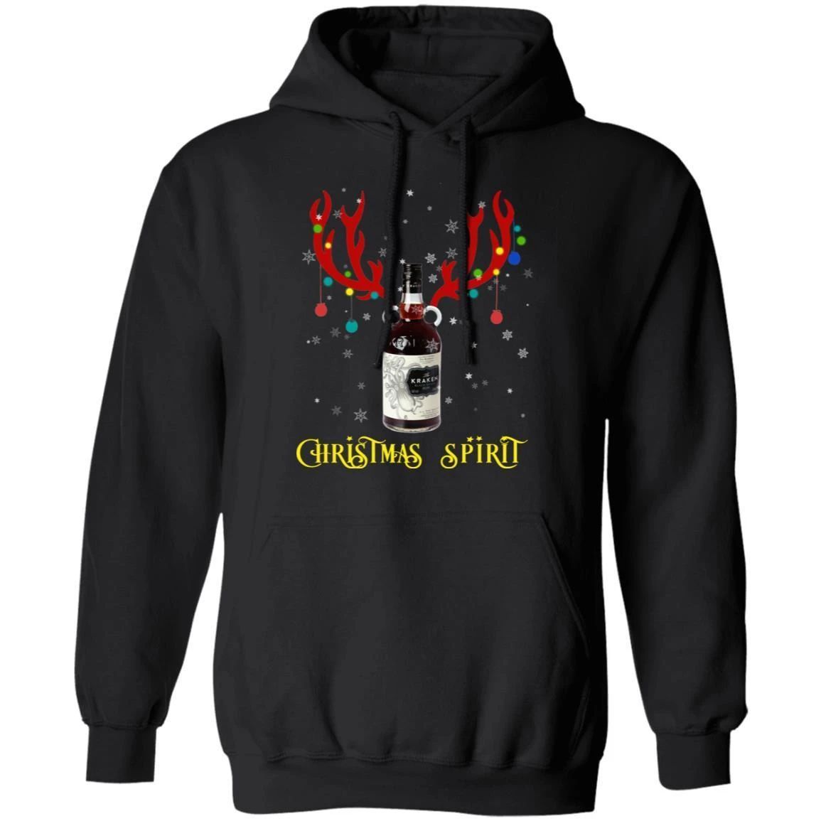 Christmas Hoodie Kraken Christmas Spirit Rum Reindeer Xmas Shirt