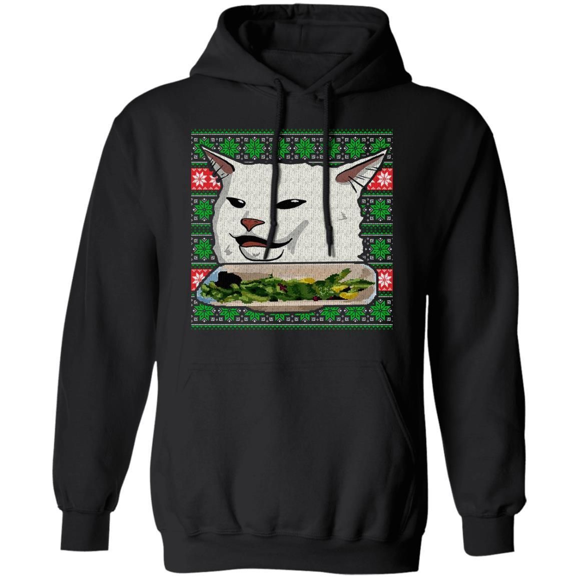 Christmas Smudge Cat Hoodie Funny Sweater Xmas Gift Shirt