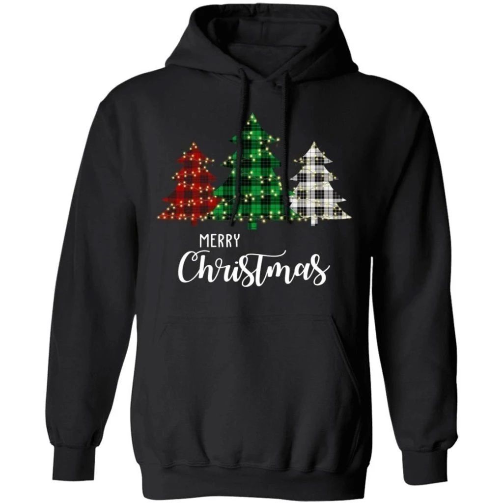 Christmas Trees In Plain Pattern Christmas Hoodie Nice Gift