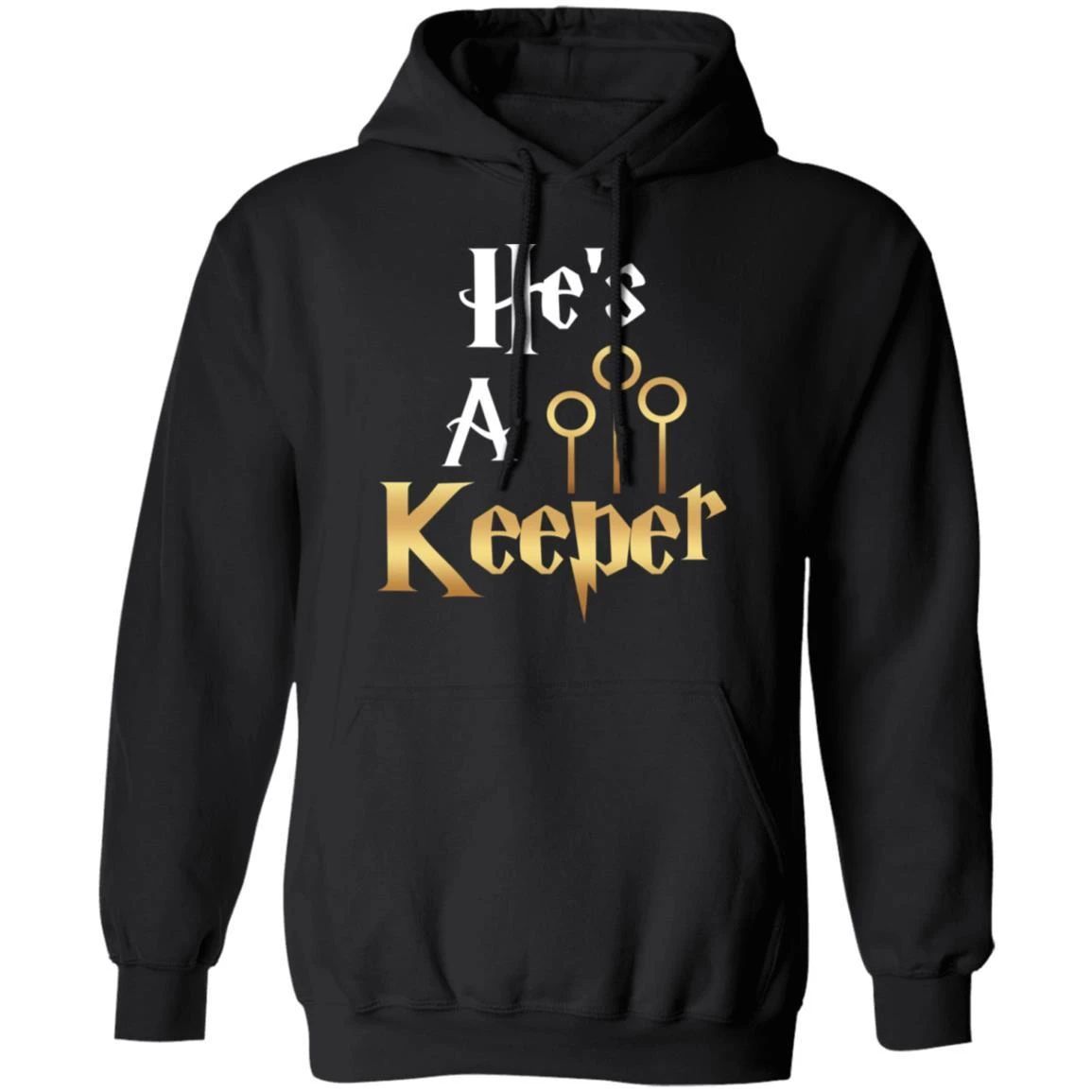 Couples Hoodie He’s A Keeper She’s A Catch Harry Potter Quidditch Hoodie