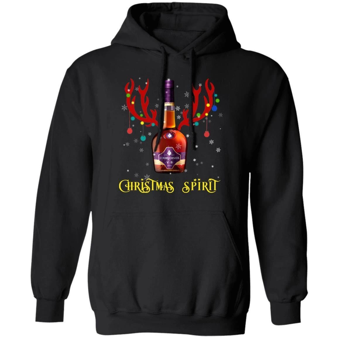 Courvoisier Reindeer Christmas Spirit Brandy Hoodie Funny Xmas Gift