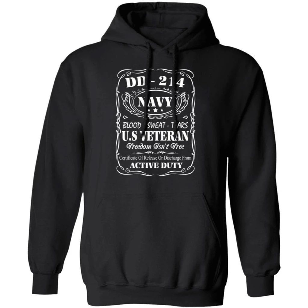 DD-214 Navy On Jack Daniel’s Seal Hoodie Funny Gift