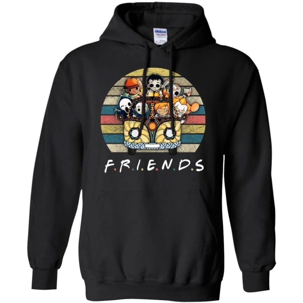 Friends Style Horror Movies Characters in Hippie Van Hoodie Halloween Costume