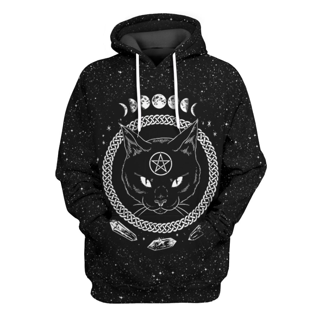 Wicca Black Cat Tshirt Hoodie Apparel