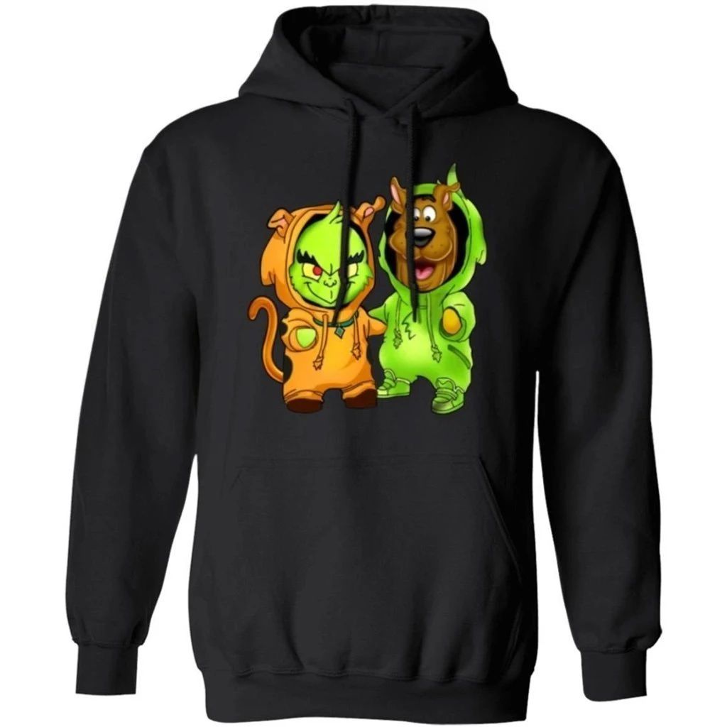 Grinch And Scooby Doo Switching Outfit Funny Hoodie Cool Gift