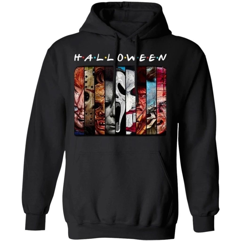 Halloween Horror Characters Friends Hoodie Cool Halloween Costume