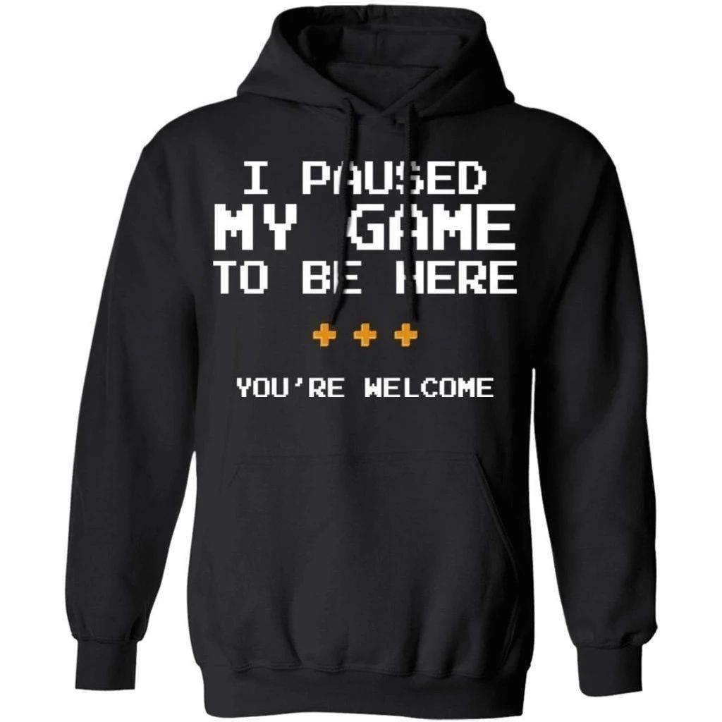 I Paused My Game To Be Here You’re Welcome Hoodie Funny Gift