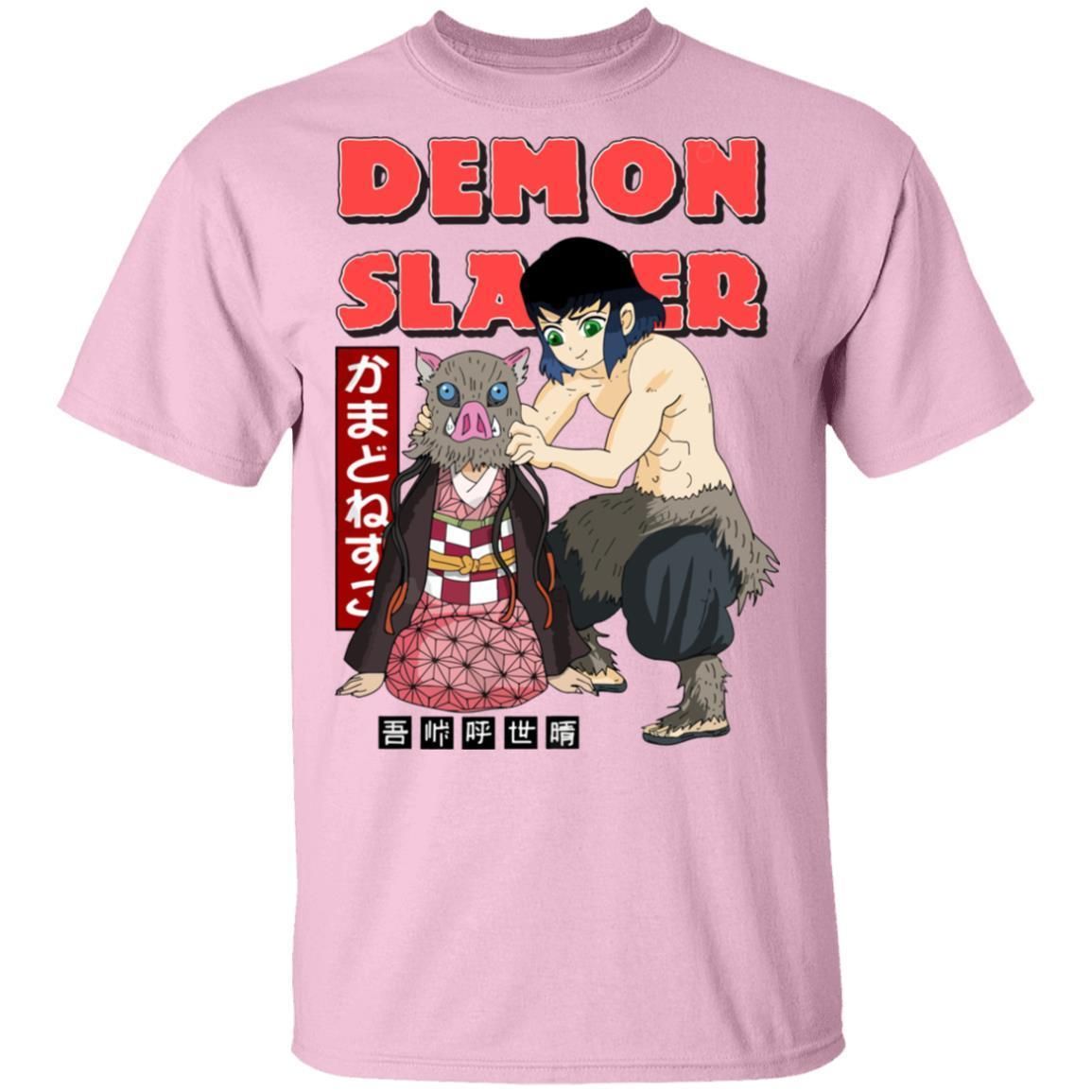 Inosuke and Nezuko T Shirt Demon Slayer Anime Tee 1