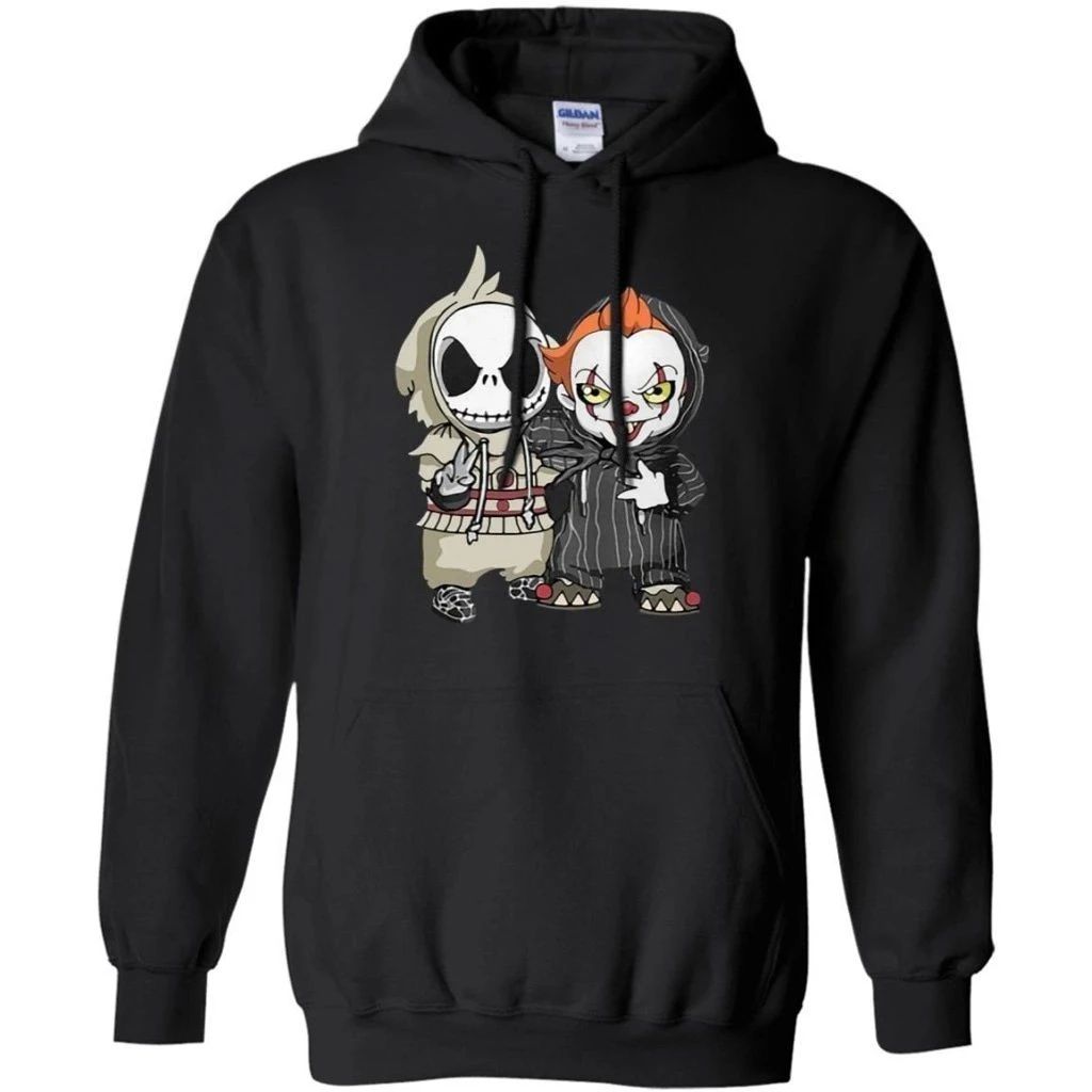 Jack Skellington and Pennywise Hoodie Funny Halloween Costume