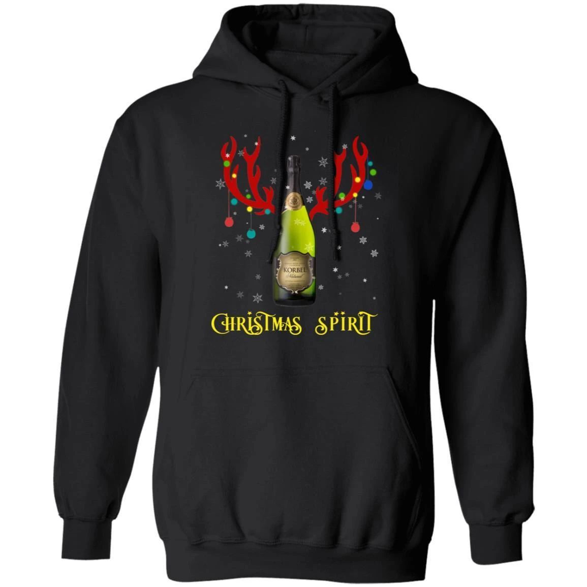 Korbel Reindeer Christmas Spirit Brandy Hoodie Funny Xmas Gift