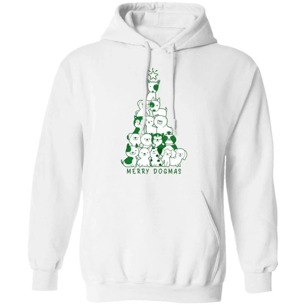 Merry Dogmas Dog Christmas Tree Hoodie Gift For Dogs Lovers