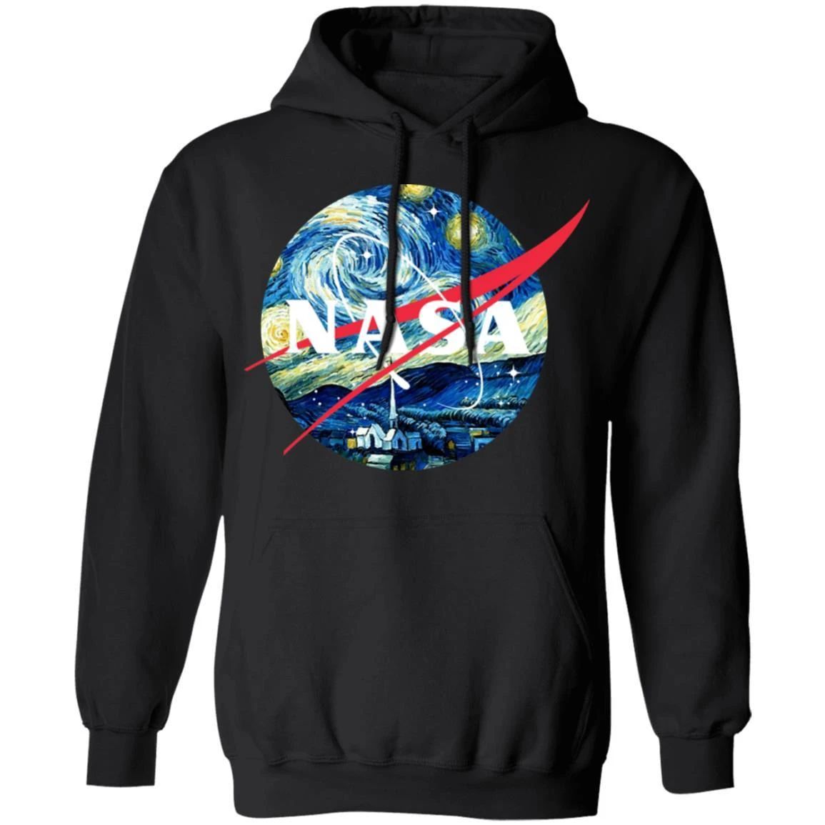 Nasa Starry Night Hoodie Van Gogh Starry Night Nasa Hoodie