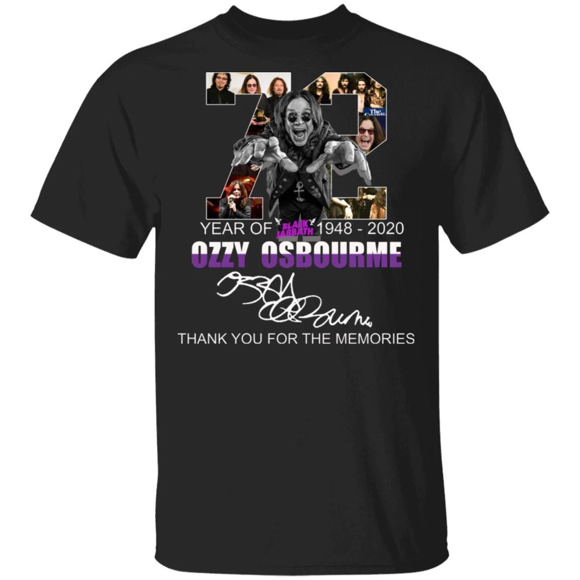 Ozzy Osbourne T-shirt 72 Years Anniversary 1948 – 2020 Tee
