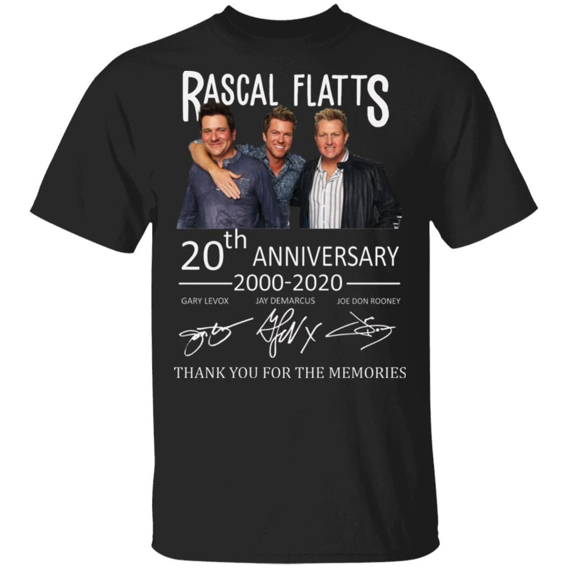 Rascal Flatts Tee Shirt 20th Anniversary 2000 – 2020