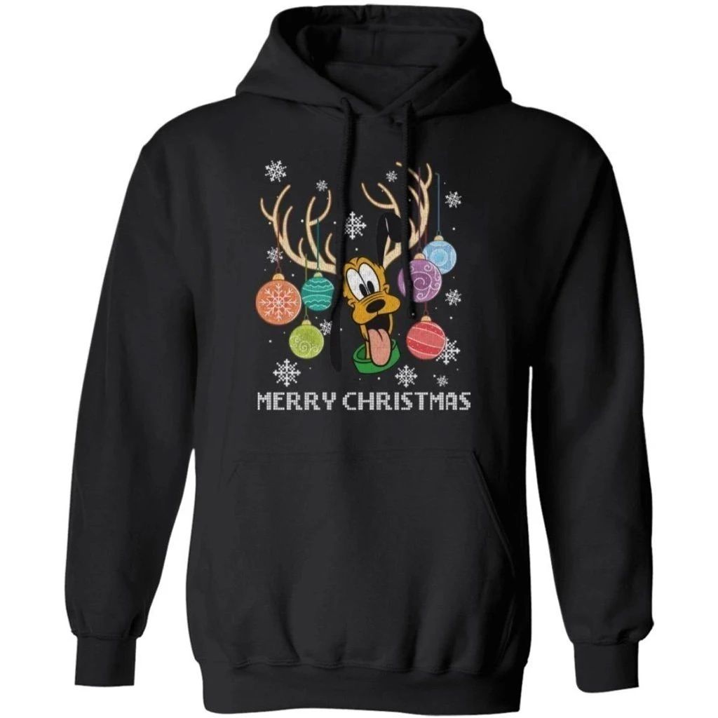 Reindeer Pluto In Christmas Ornaments Hoodie Lovely Gift