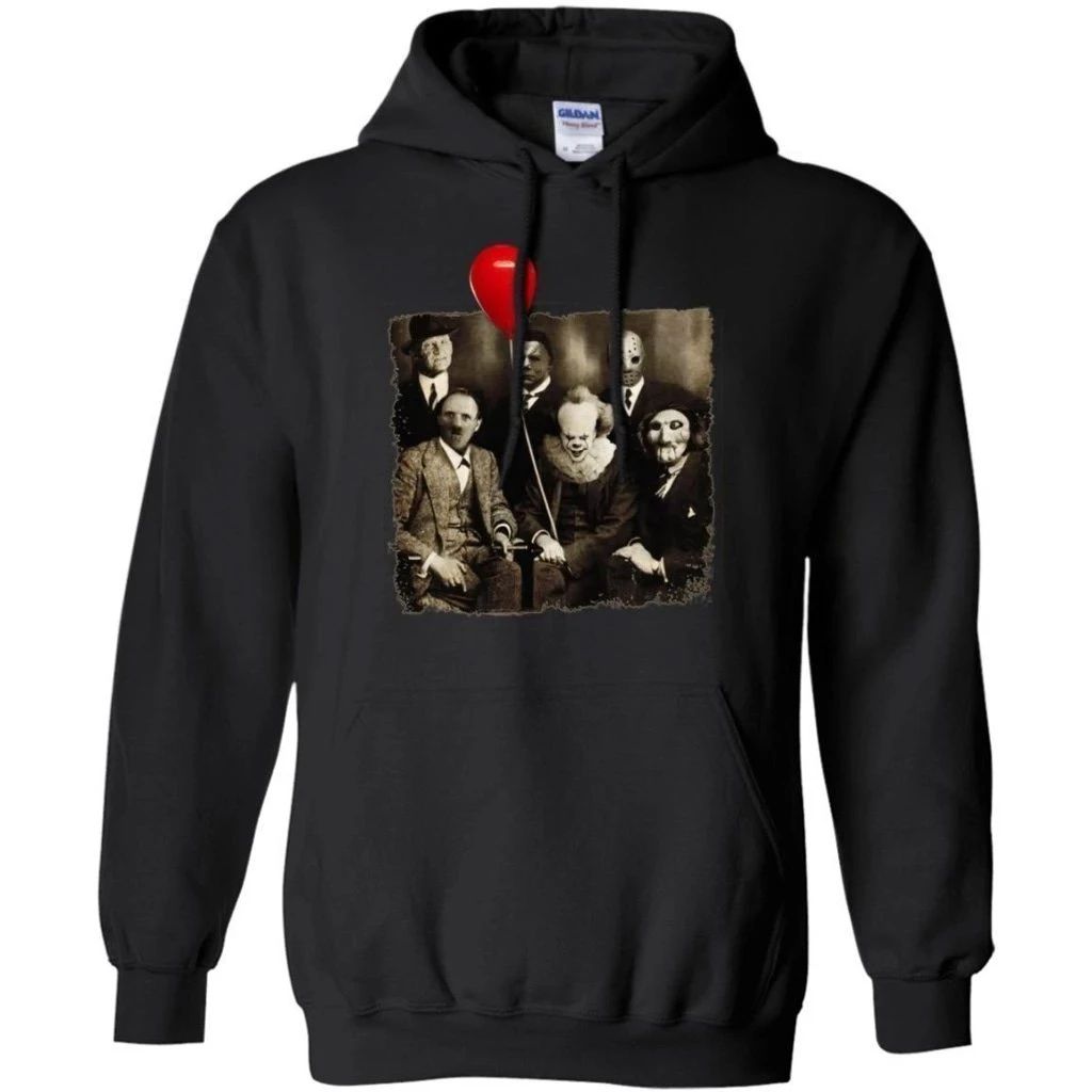 Scary Movie Characters Sitting Together Hoodie Halloween Costume