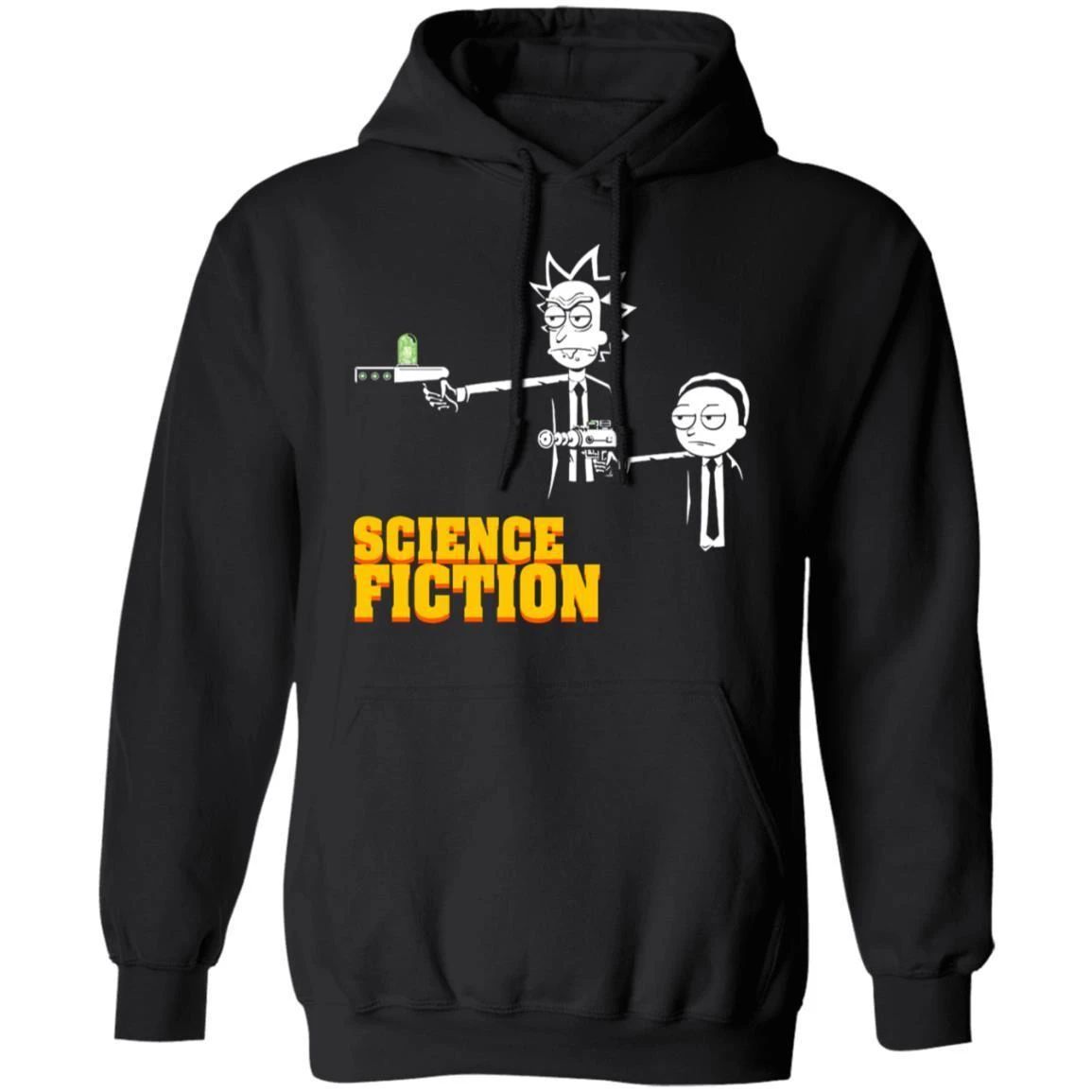 Science Fiction Rick And Morty Mixed Pulp Fiction Hoodie Funny Rick & Morty Hoodie For Fans