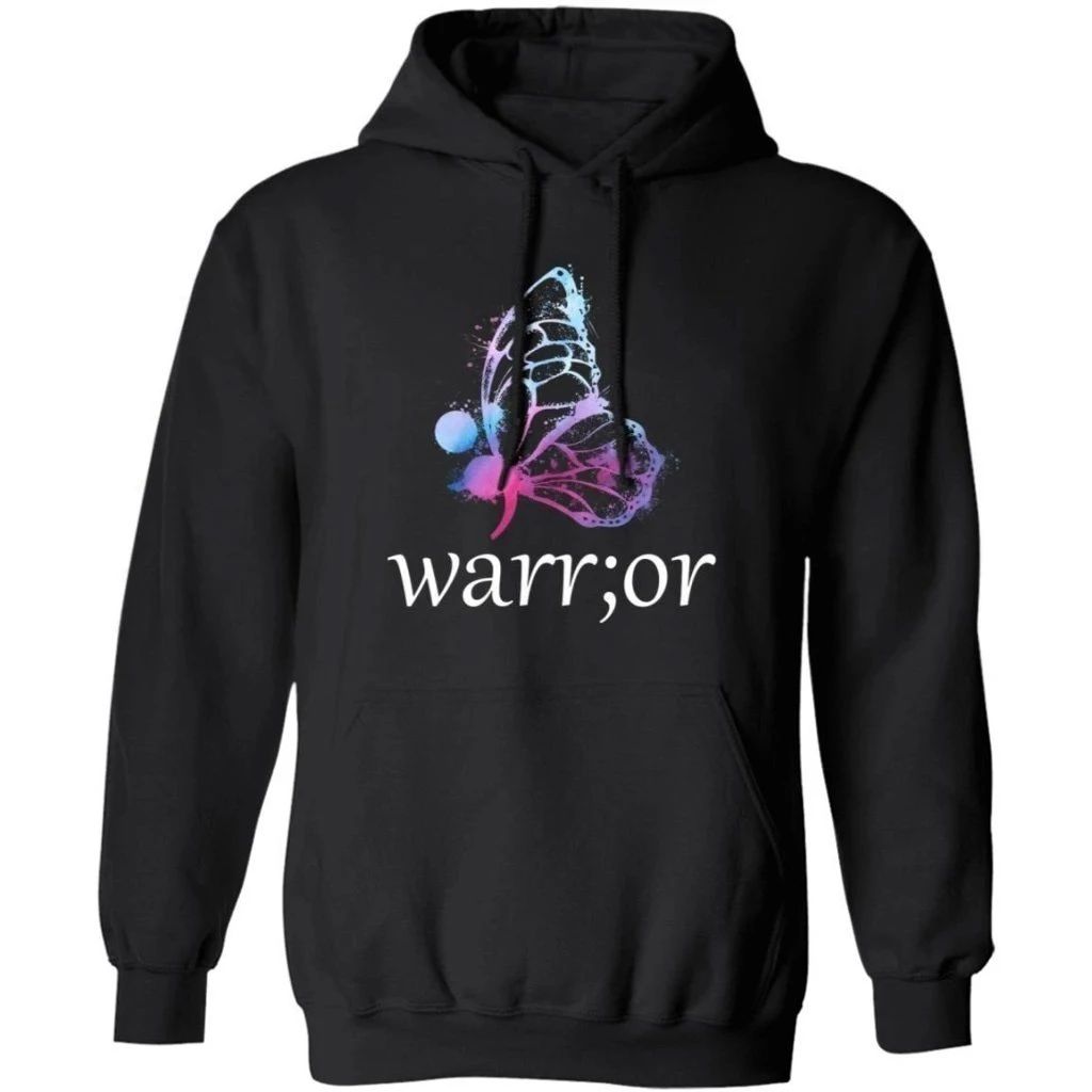 Semicolon Butterfly Suicide Prevention Awareness Warrior Shirt Nice Gift