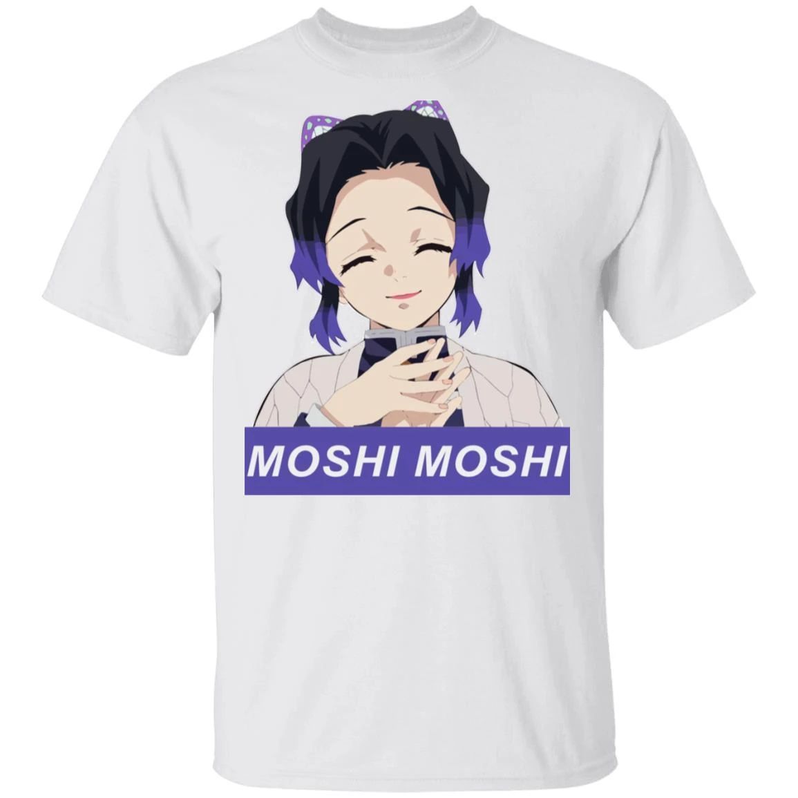 Shinobu Kocho Moshi Moshi T Shirt Demon Slayer Anime Tee