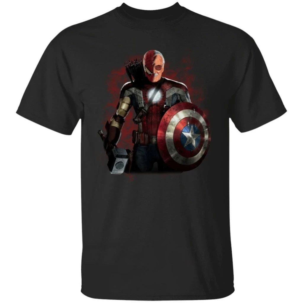 Stan Lee Captain America Spiderman T-Shirt Amazing For Fan | All Day Tee