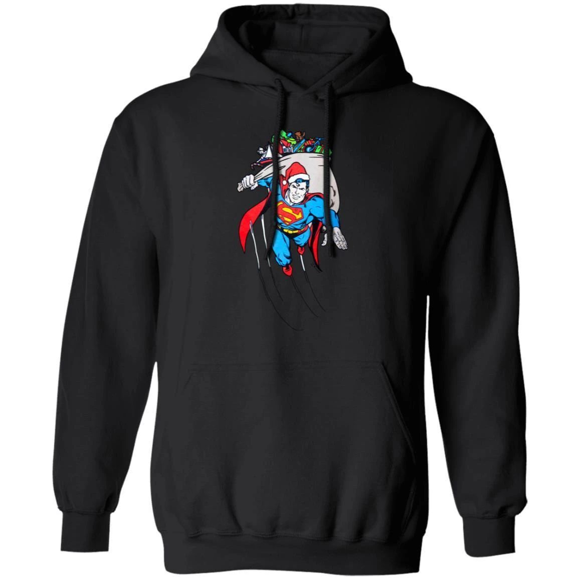 Superman Santa Claus Hoodie Cool Christmas Gift For Superman Fans