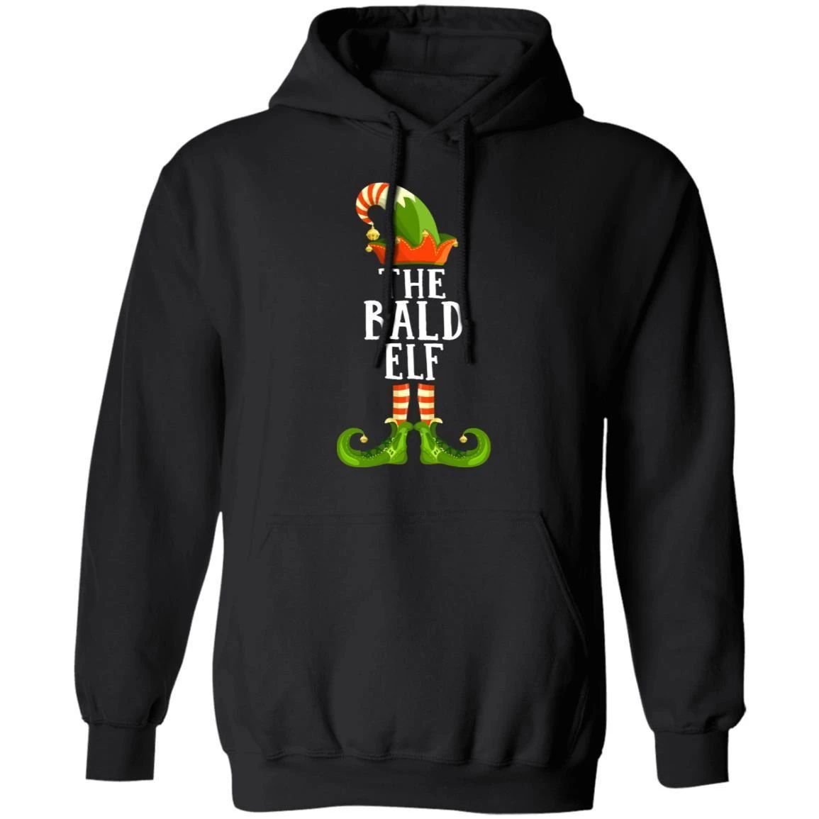 The Bald Elf Hoodie Christmas Elf Hoodie Funny Xmas Gift