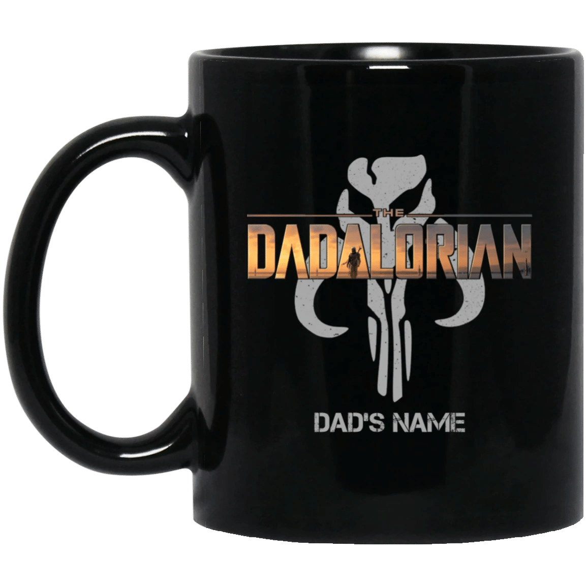 The Dadalorian Mandalorian Dad Custom Name Mug Mando’s Symbol