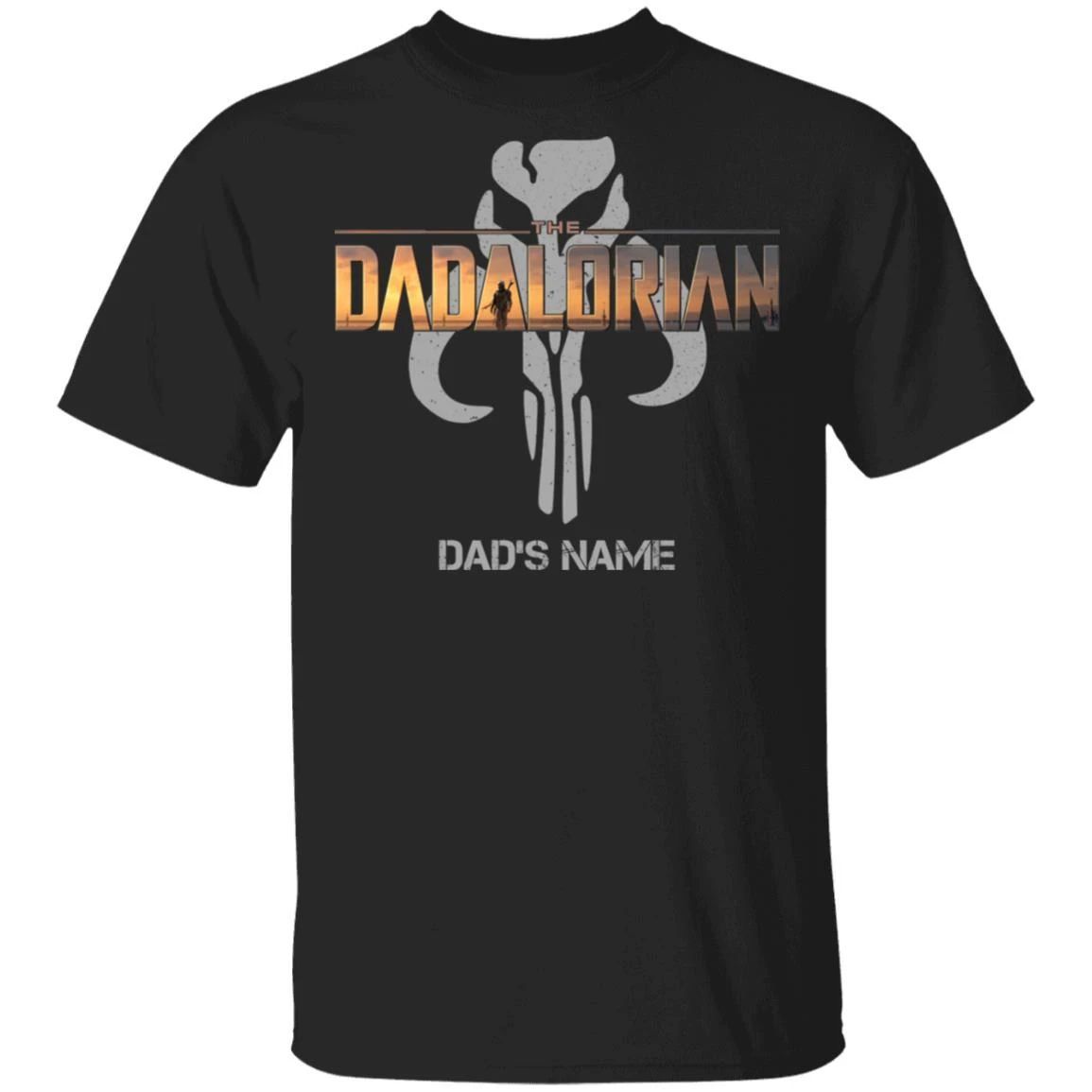 The Dadalorian Mandalorian Dad Custom Name T-shirt Symbol Tee