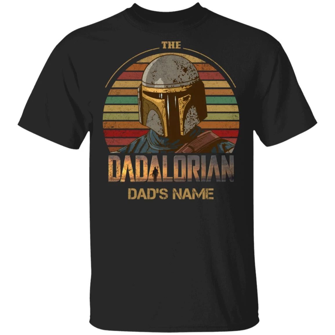 The Dadalorian Mandalorian Dad Custom Name T-shirt Vintage Style