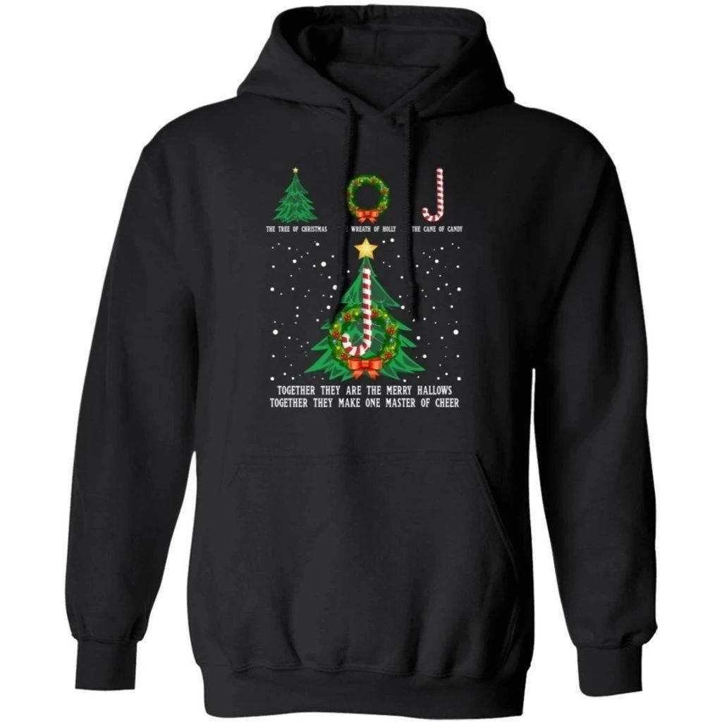 The Merry Hallows Hoodie Christmas Tree Hoodie Xmas Hoodie Cool Gift