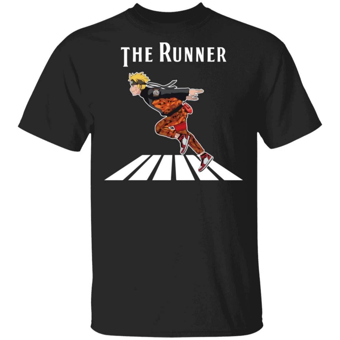 The Runner Naruto On Abbey Road Shirt Parody Anime Naruto Tee