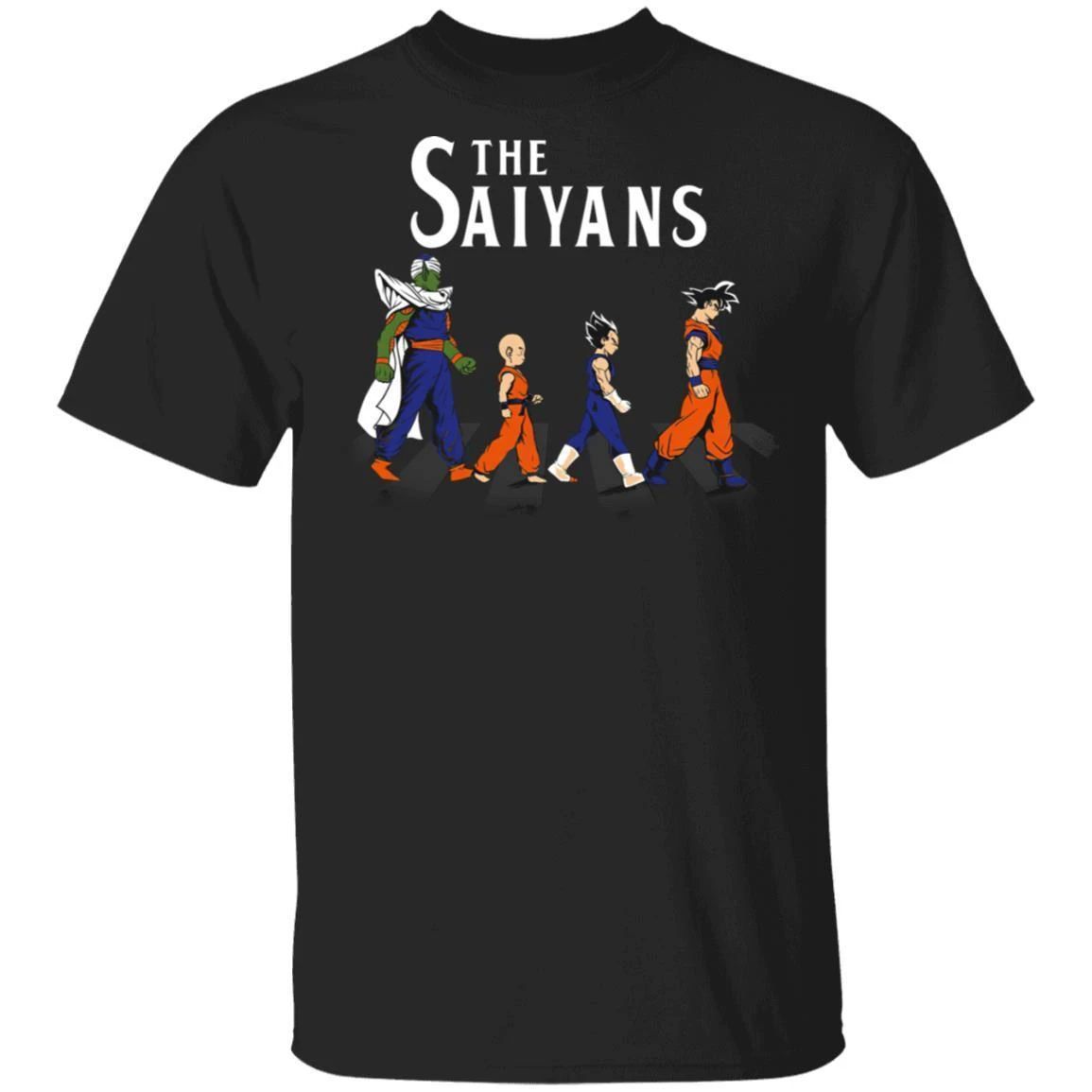 The Saiyans On Abbey Road T Shirt Dragon Ball Anime Tee