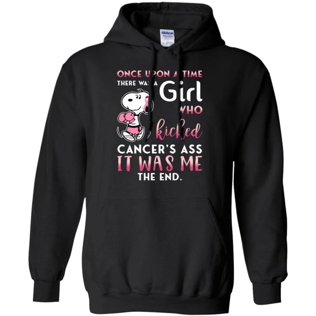 There Was A Girl Kicked Breast Cancer Ribbon Hoodie